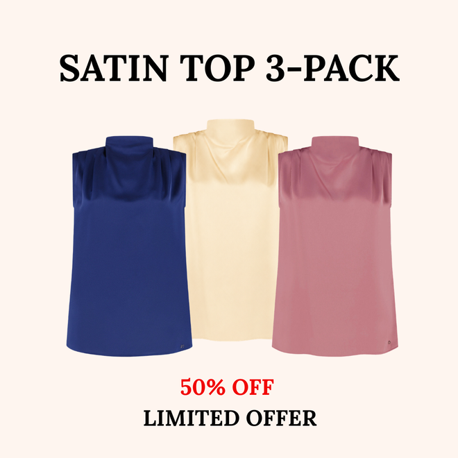 Celeste Satin Top 3-Pack